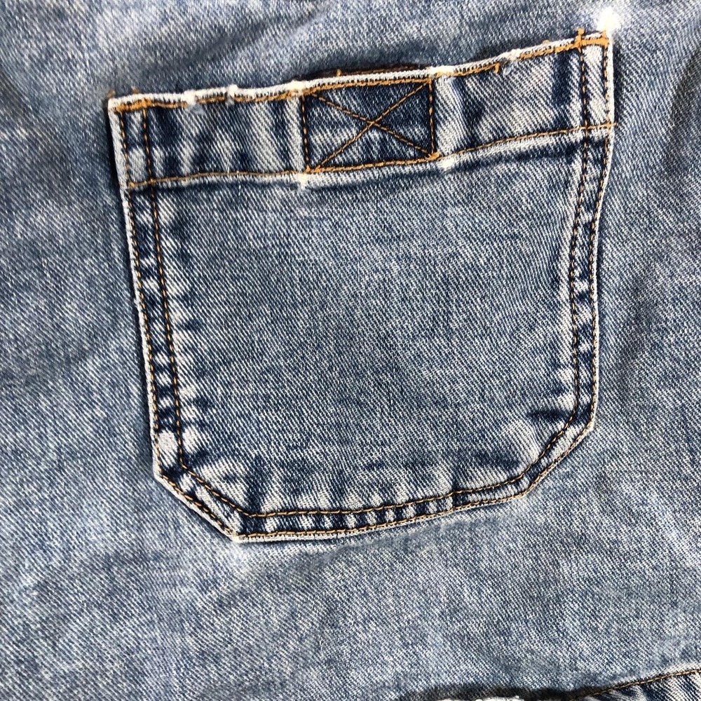 Vintage Calvin Klein Jeans Denim Shorts Juniors 9 28W Blue Cutoff Relaxed Y2K - Picture 15 of 16